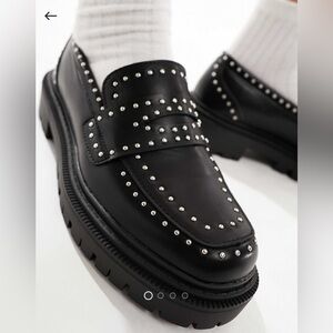 ASOS Men’s studded  penny loafer with chunky sole .